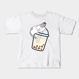 Boba Cat! Kids T-Shirt